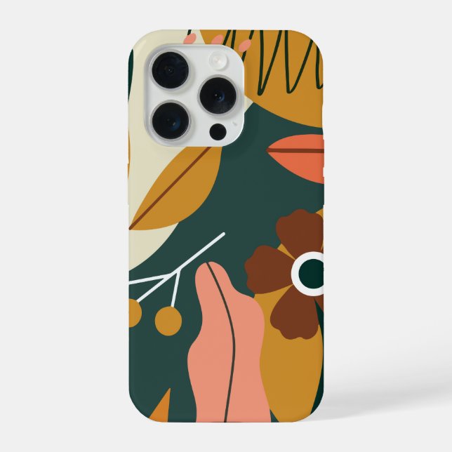 Modern floral botanical  iPhone case (Back)