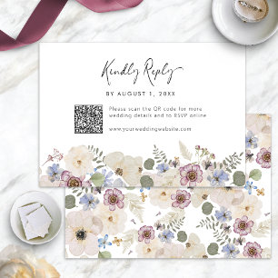 Modern Floral Botanical RSVP Card