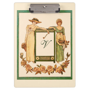 Modern Floral Botanical Watercolor Pink Stylish Clipboard