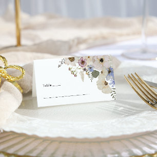 Modern Floral Botanical Wedding Place Card