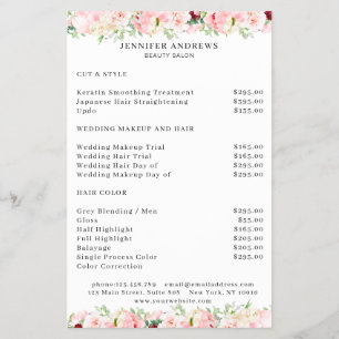 Modern floral bouquet flyer