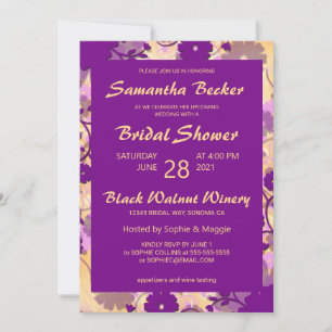 Modern Floral Bridal Shower Holiday Card
