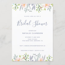 Modern floral bridal shower