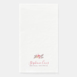 Modern Floral Bridal Shower Napkin