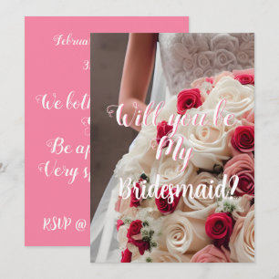 Modern Floral Brides Maid Invitation Request