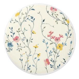 Modern Floral Ceramic Pull
