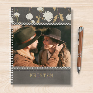 Modern Floral Country Personalised Photo Name Planner