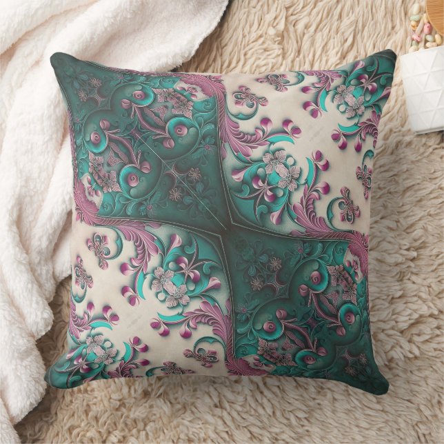 Modern Floral Cushion (Blanket)