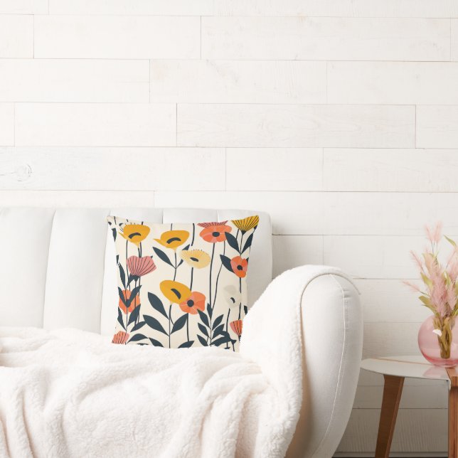 Modern Floral Cushion (Couch)
