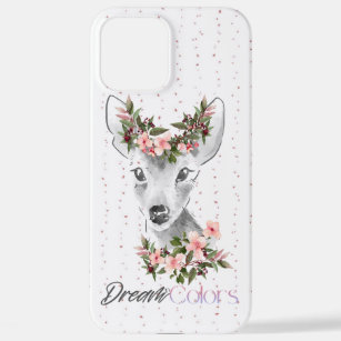 Modern Floral Deer Dream In Colours      iPhone 12 Pro Max Case