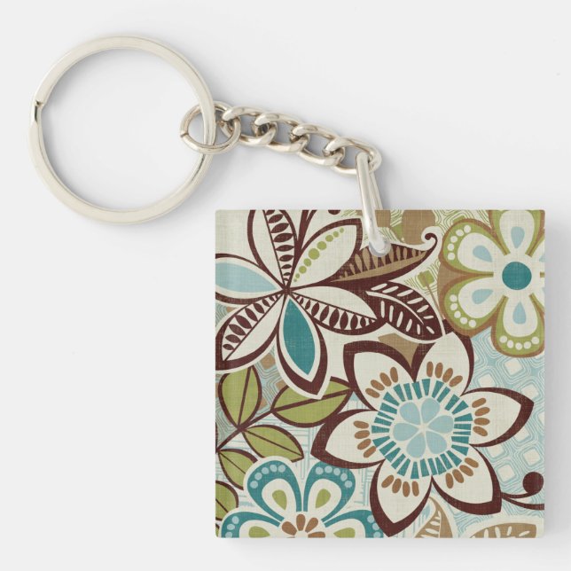 Modern Floral Designs Key Ring (Front)