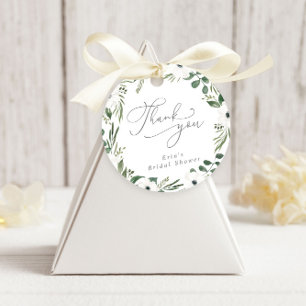 Modern Floral Dusty Green Eucalyptus Wedding Favour Tags