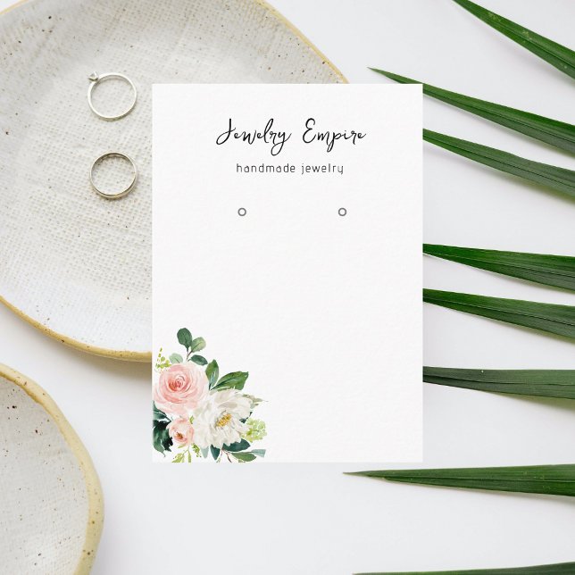 Modern Floral earring holder Business Card (Creator Uploaded)