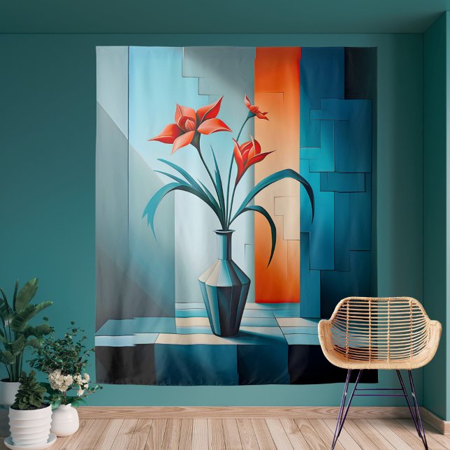 Modern Floral Elegance Tapestry (Creator Uploaded)