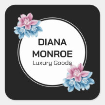 Modern Floral elegant black