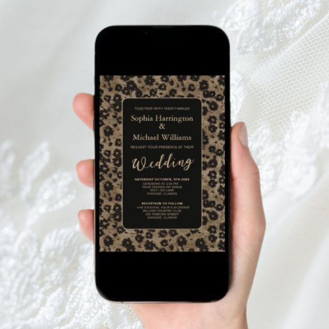 Modern Floral Elegant Digital Wedding Invitation  (Creator Uploaded)