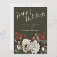 Modern Floral Elegant Script Family Name