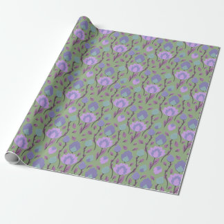 Modern Floral Folklore // Mauve Purple Wrapping Paper