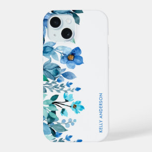 Modern Floral Girly Tropical Watercolor iPhone 15 Case