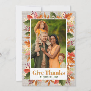 MODERN FLORAL happy thanksgiving card