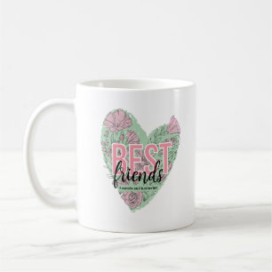 Modern Floral Heart Coffee Mug