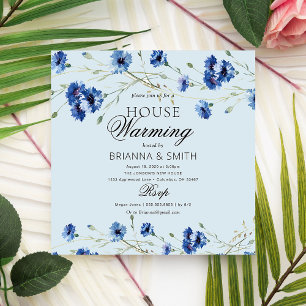 Modern Floral Housewarming  Invitation