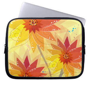 Modern Floral Illustration Laptop Sleeve