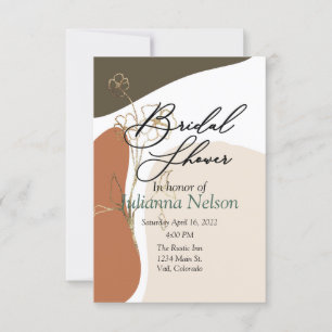 Modern floral  invitation