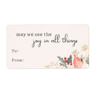 Modern Floral Joy In All Things Rectangular Gift