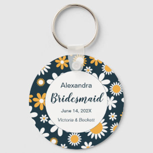 Modern Floral Keychain