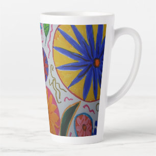 Modern Floral Latte Cup