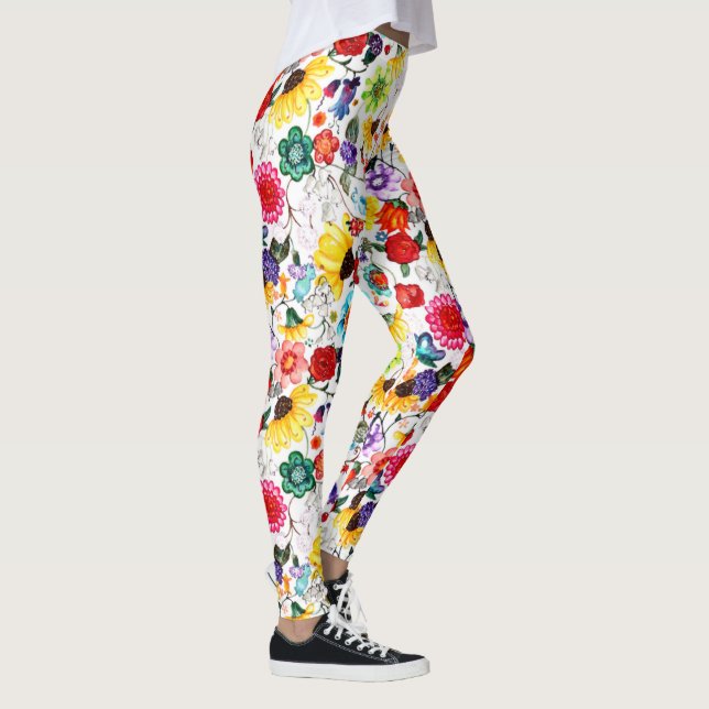 Modern Floral Leggings (Right)