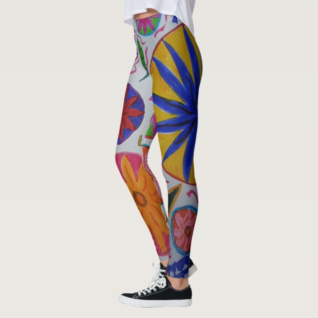 Modern Floral  Leggings (Left)
