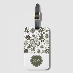Modern Floral Luggage Tag