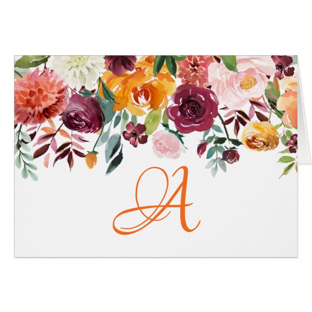 Modern Floral Monogram Design Customised (Front Horizontal)