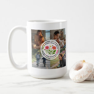 Modern Floral Multi-Photo Custom Mother's Day Coffee Mug