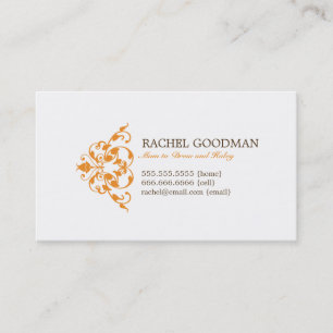 Modern Floral Mummy Card / Personal Calling Card