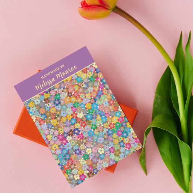 Modern Floral Necklace Jewellery  Display Card  (Creator Uploaded)