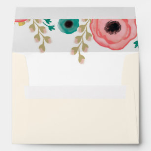 Modern Floral Painting Graduation Envelopes