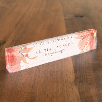 Modern floral pastel watercolor boutique manager