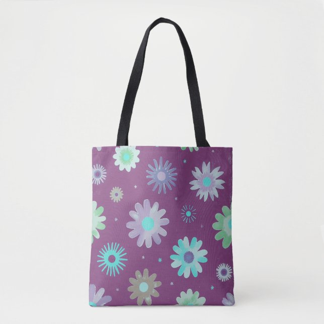 Modern Floral Pattern Art Tote Bag (Front)