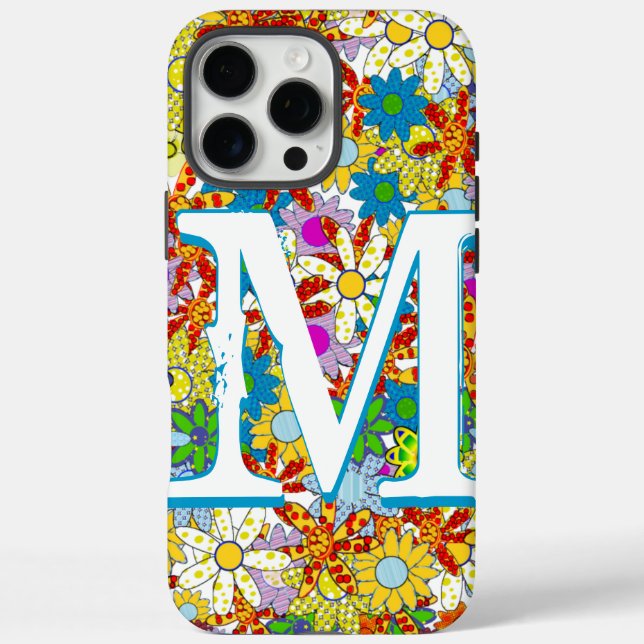 Modern Floral Pattern Bright Colours Case-Mate iPhone Case (Back)