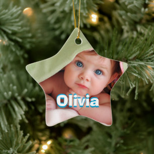 Modern Floral Pattern Bright Colours Ceramic Ornament