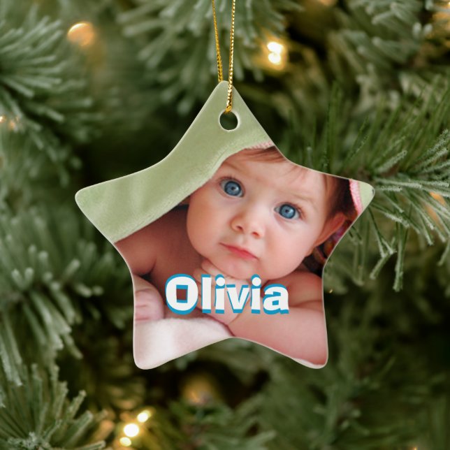 Modern Floral Pattern Bright Colours Ceramic Ornament (Tree)