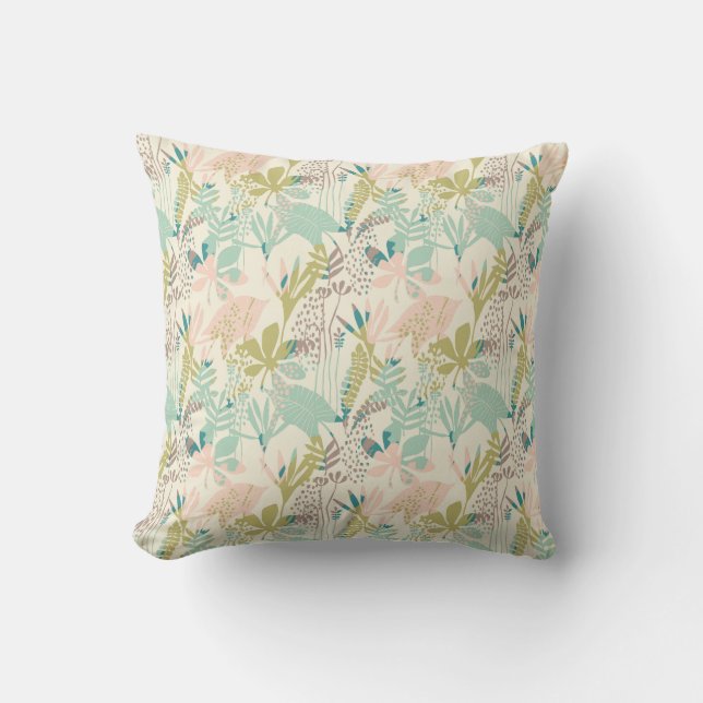 Modern Floral Pattern Cushion (Front)
