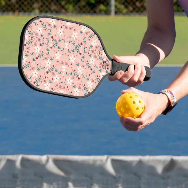  Modern Floral Pattern  Cute  Pickleball Paddle (Insitu)