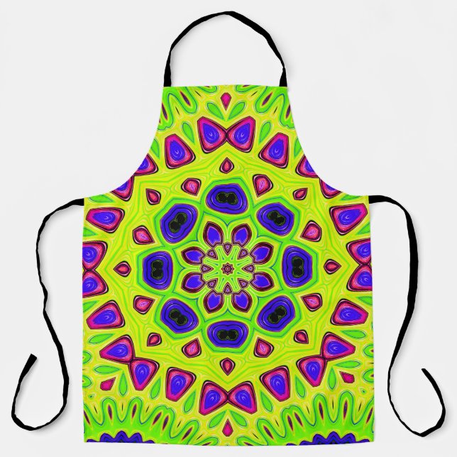 Modern floral pattern. Raster illustration. Persia Apron (Front)