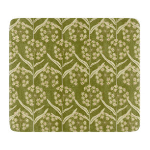 Modern Floral Pattern: White Umbel Flowers Cutting Board