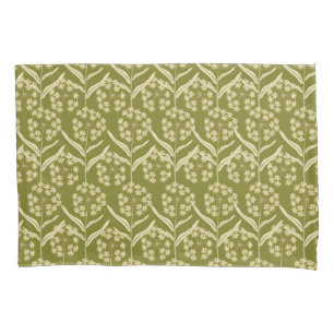 Modern Floral Pattern: White Umbel Flowers Pillowcase