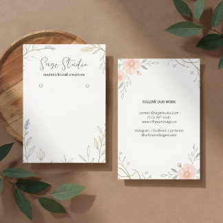 Modern Floral Personalised Earring Display Jewelle